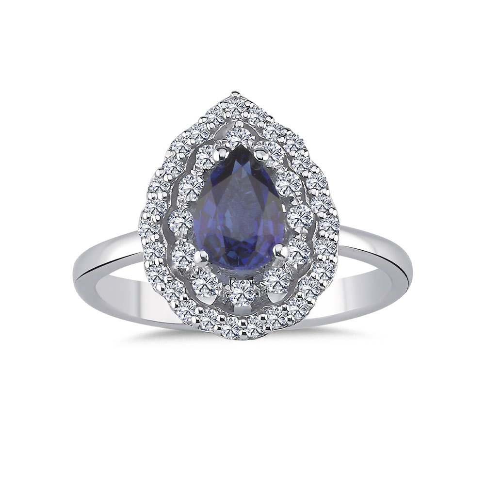 1,40 Karat Pırlanta Ve Safir Royale Yüzük