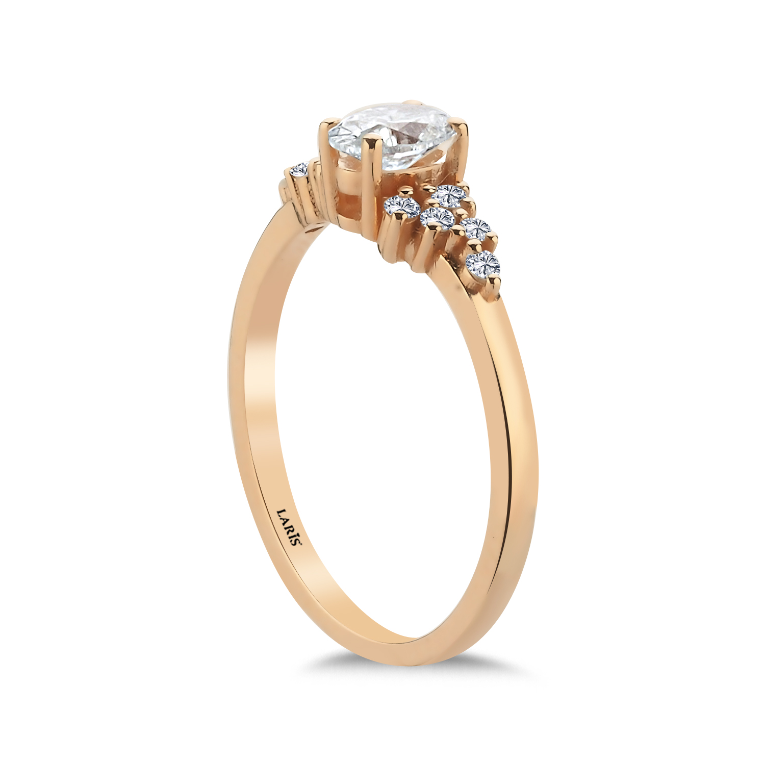 Vintage Yüzükler 0,50 Karat Oval Pırlanta Divine Tasarım Vintage Yüzük