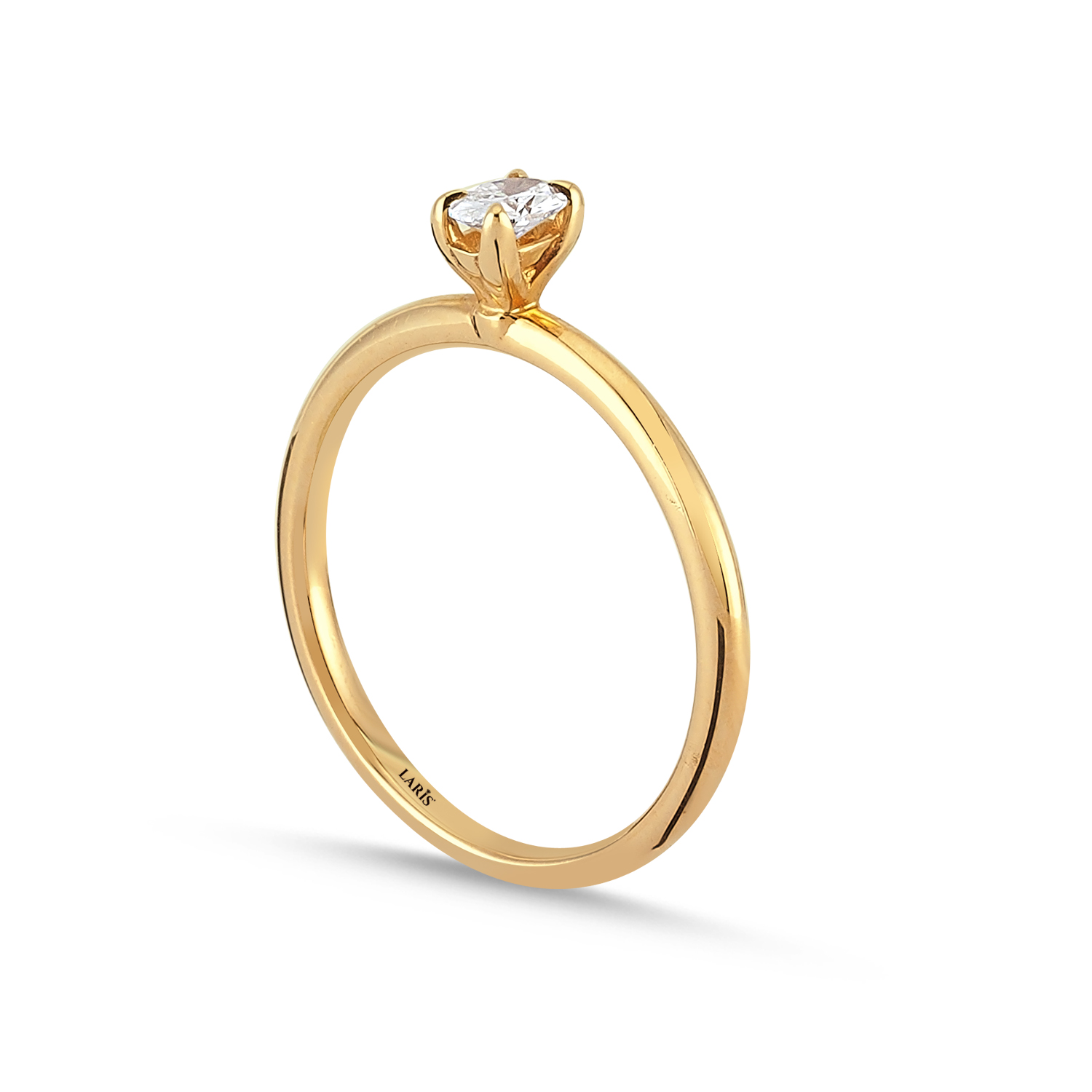 Tektaş Yüzükler 0,20 Karat Pırlanta Oval Tektaş Tiffany Yüzük