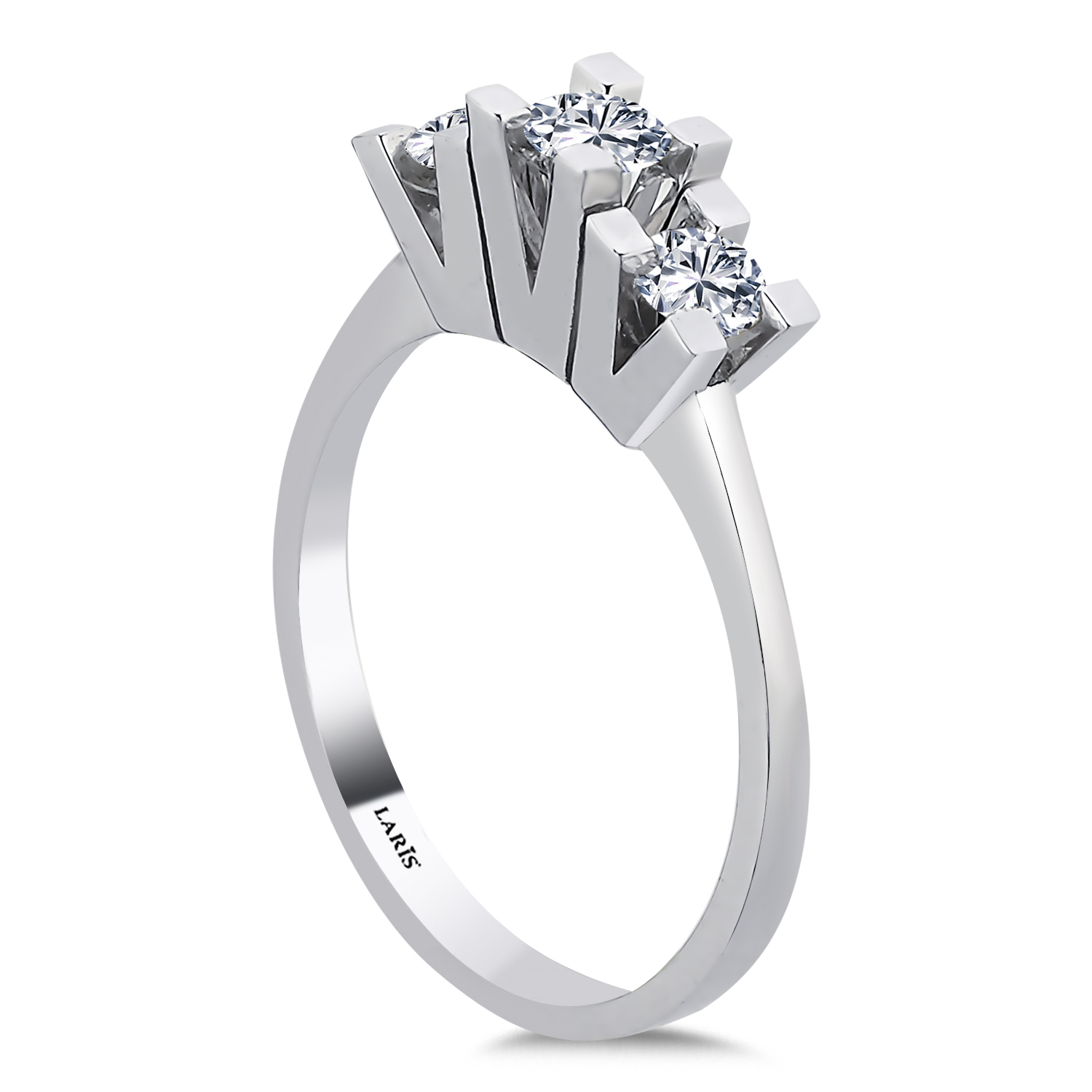 Tamtur / Yarımtur Yüzükler 0,45 Karat Pırlanta Tria Tasarım Yüzük