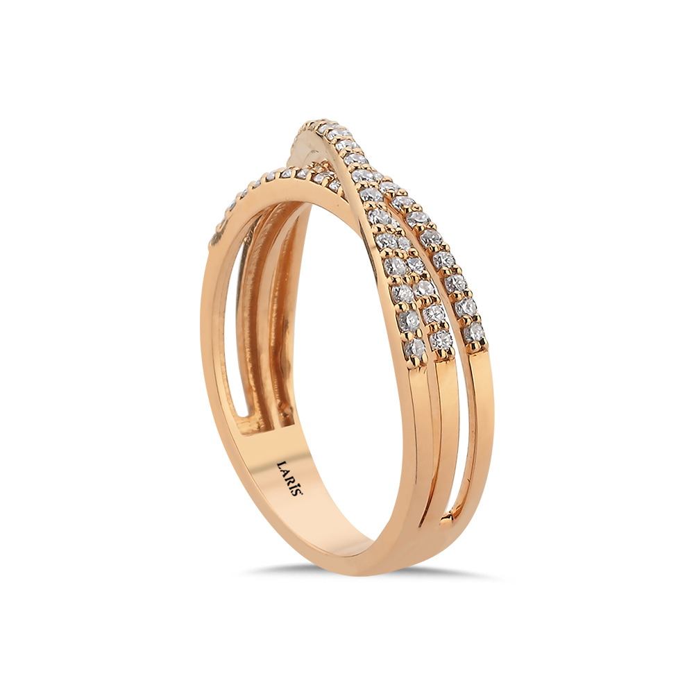 Tamtur / Yarımtur Yüzükler 0,39 Karat Pırlanta Yüzük