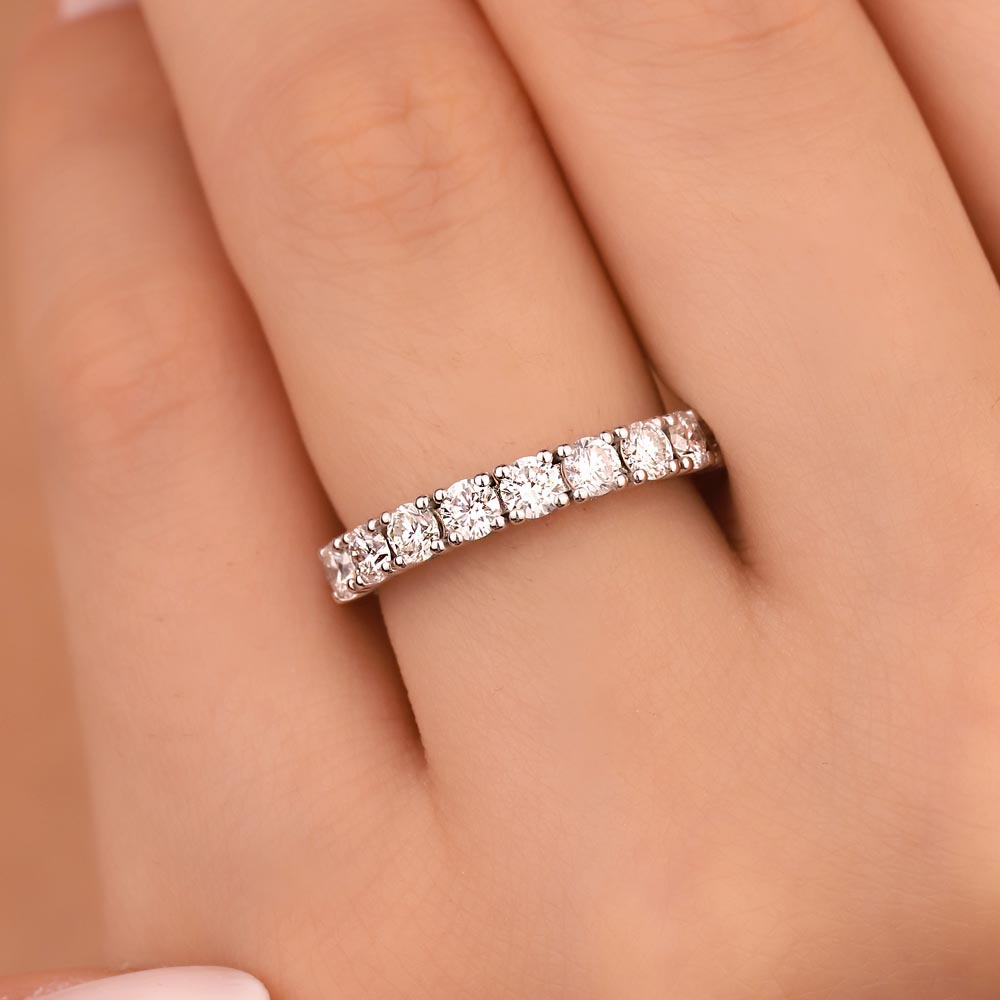 Tamtur / Yarımtur Yüzükler 1,00 Karat Pırlanta Yarımtur Yüzük