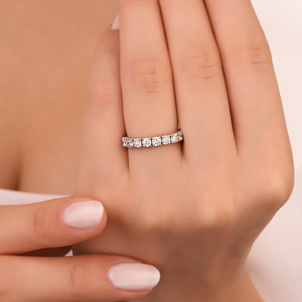 Tamtur / Yarımtur Yüzükler 1,00 Karat Pırlanta Yarımtur Yüzük