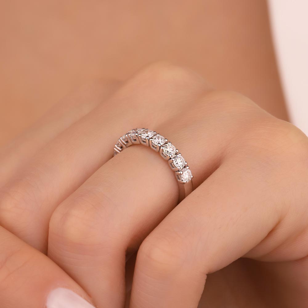 Tamtur / Yarımtur Yüzükler 1,00 Karat Pırlanta Yarımtur Yüzük