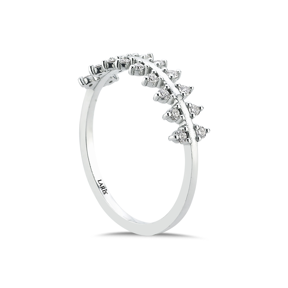 Tamtur / Yarımtur Yüzükler 0,21 Karat Pırlanta Özel Tasarım Vintage Yarımtur Yüzük