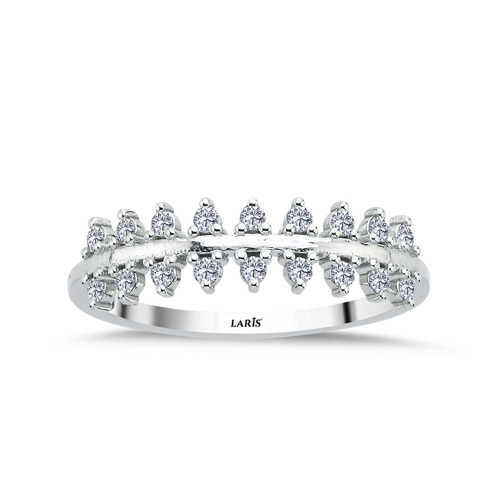 Tamtur / Yarımtur Yüzükler 0,21 Karat Pırlanta Özel Tasarım Vintage Yarımtur Yüzük