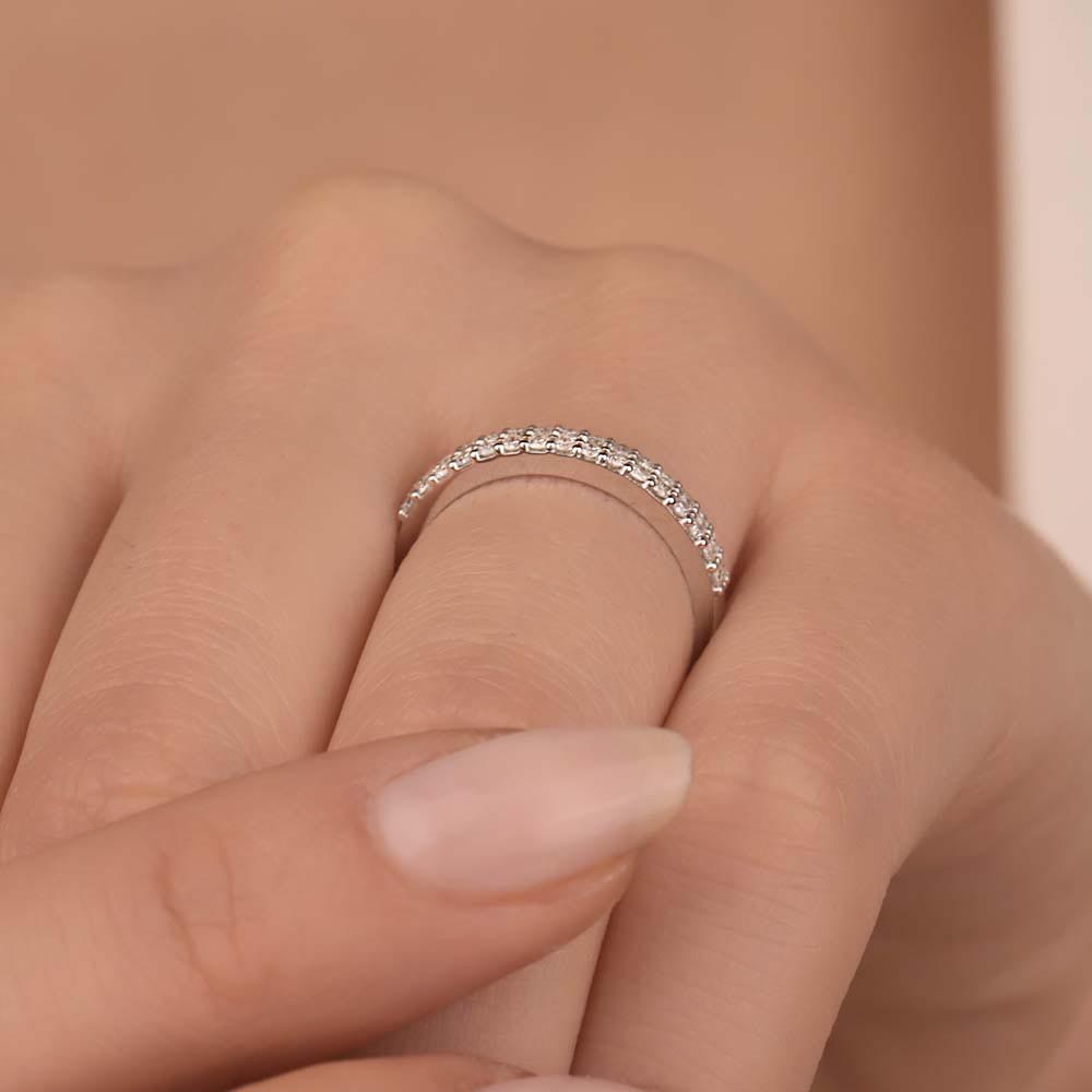 Tamtur / Yarımtur Yüzükler 0.35 Karat Pırlanta Yarımtur Yüzük