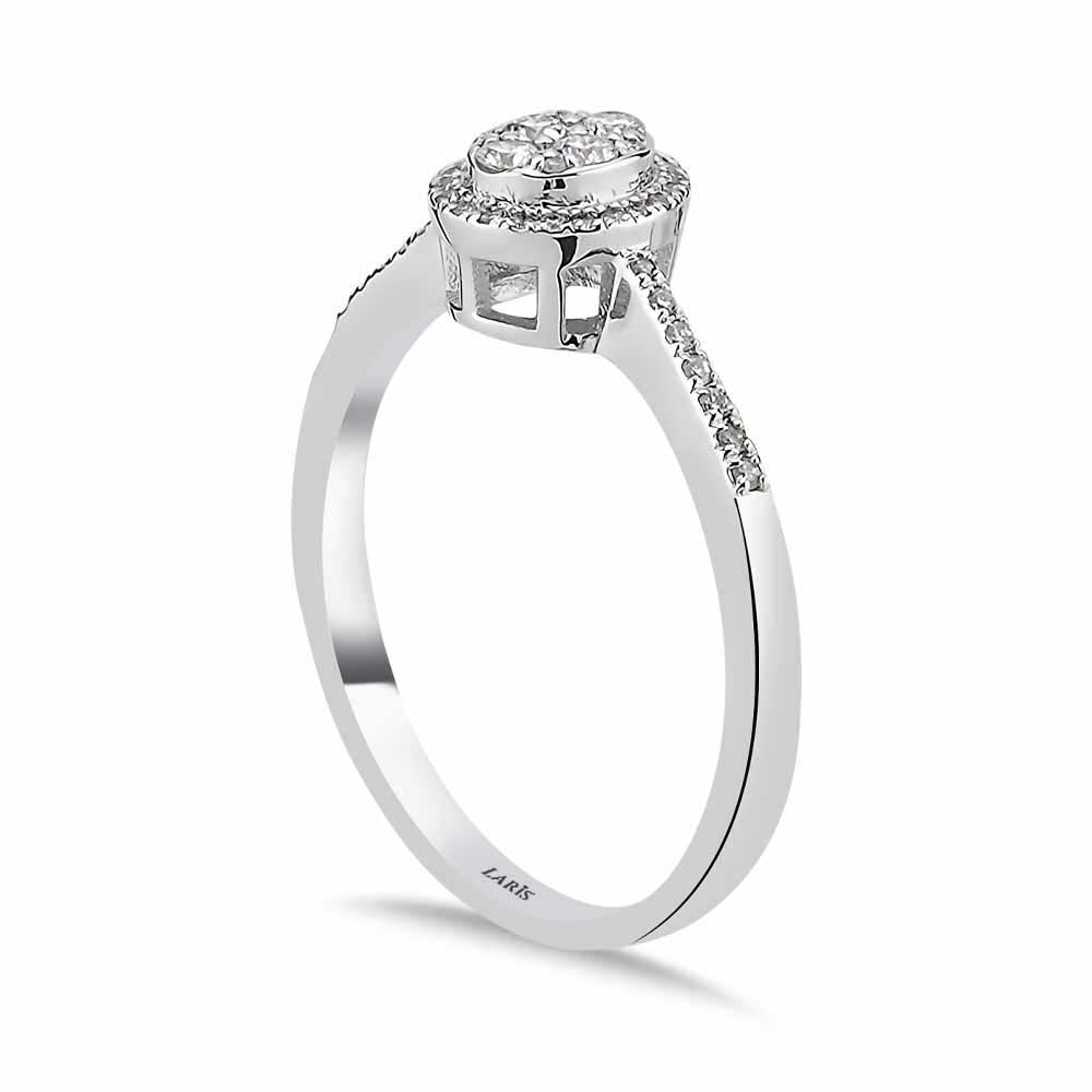 0,25 Karat Pırlanta Oval Coronet Yüzük