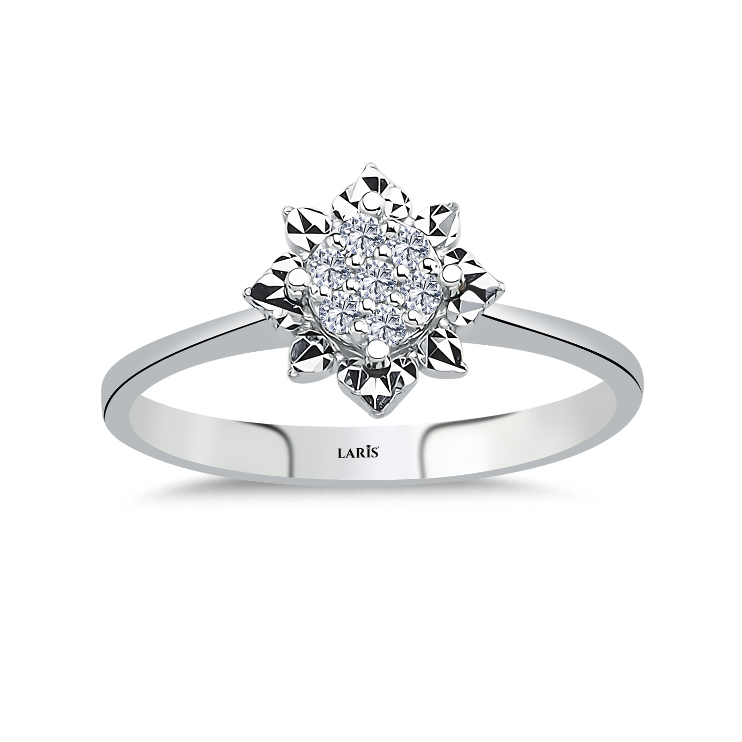 0,11 ct Pırlanta Lotus Yüzük