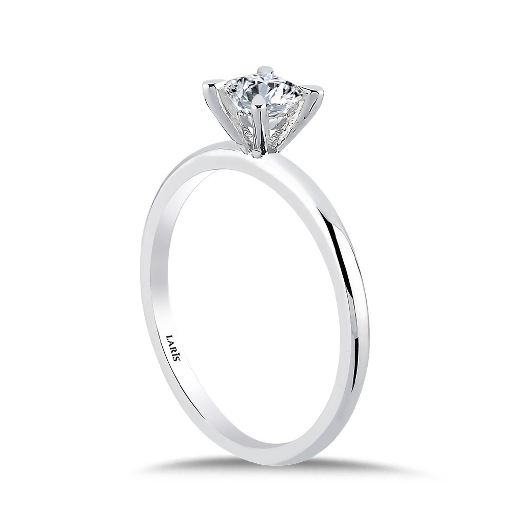 Tektaş Yüzükler 0,30 Karat Pırlanta Prenses Kesim Tektaş