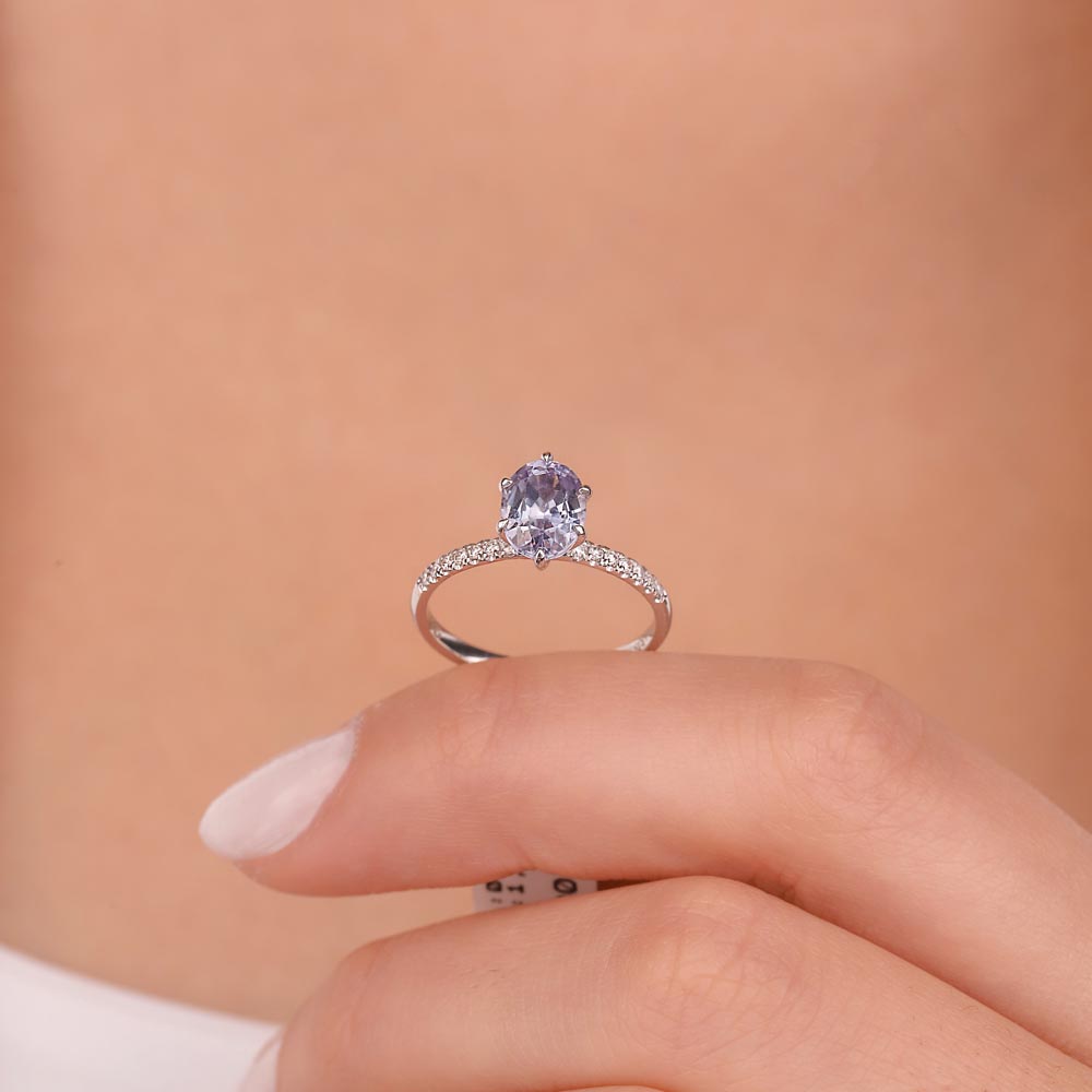 Safir Yüzükler 2,08 Karat Pırlanta Özel Tasarım Royale Safir Yüzük