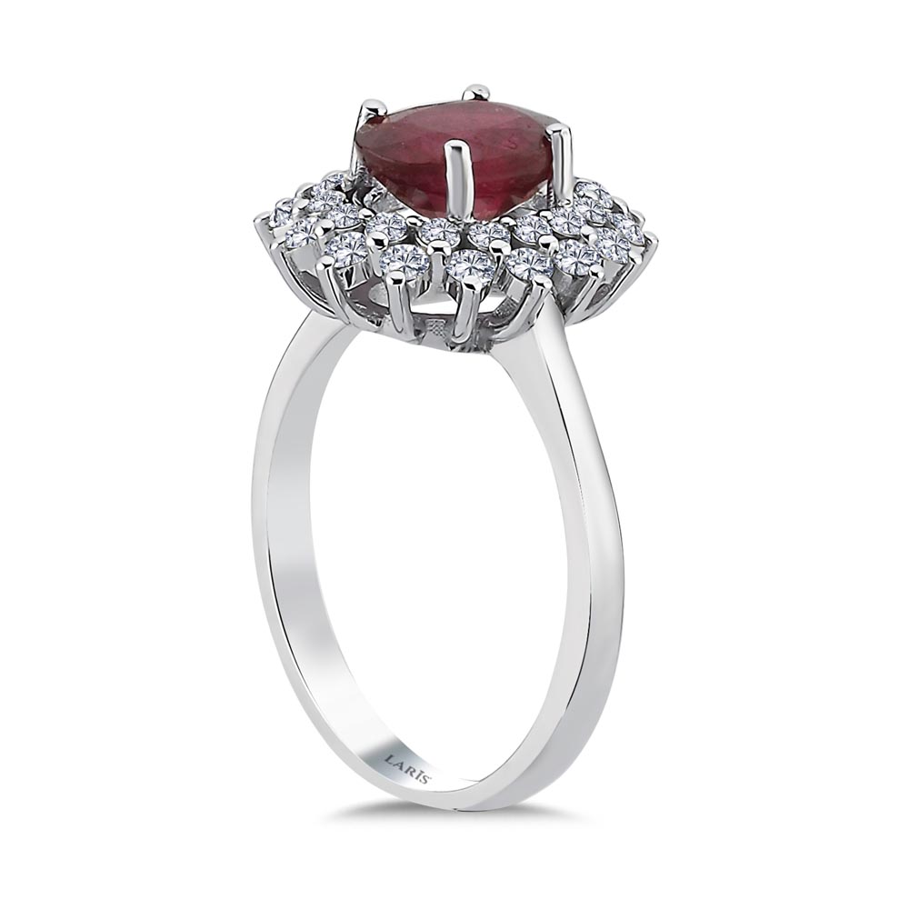 3,68 Karat Pırlanta Stern Yakut Anturaj Yüzük